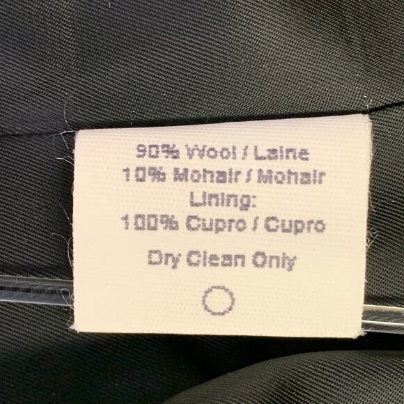 BAND OF OUTSIDERS Size 34 Black Wool Mohair Twill Shawl Vest - Picture 6 of 7